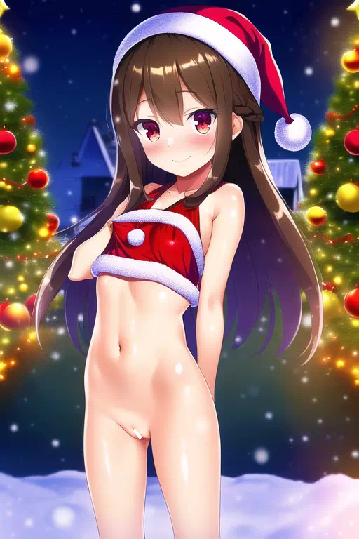 クリスマスサンタ露出