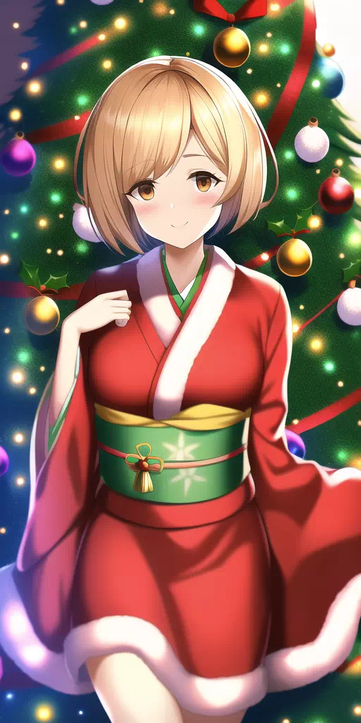 NovelAIでクリスマス着物ジータちゃんを生成しておっぱい