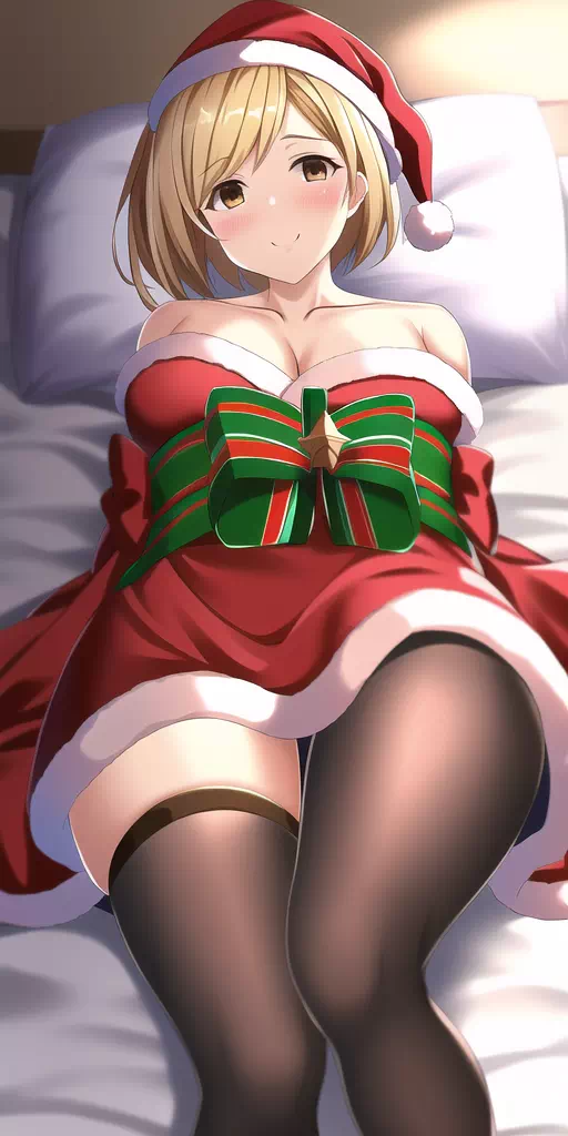 NovelAIでクリスマス着物ジータちゃんを生成しておっぱい