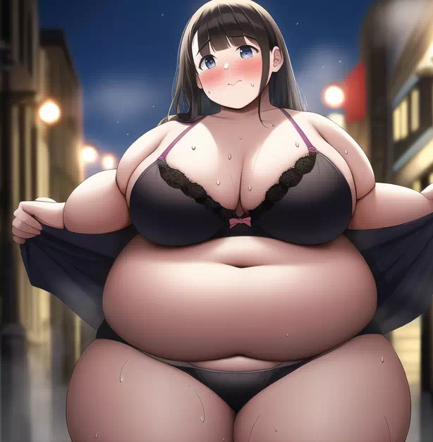 novelAI fat girl flasher