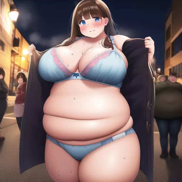 novelAI fat girl flasher