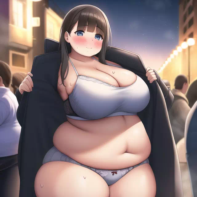 novelAI fat girl flasher