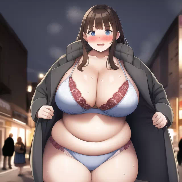 novelAI fat girl flasher