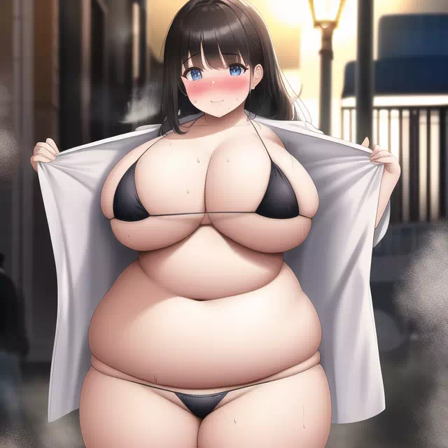 novelAI fat girl flasher