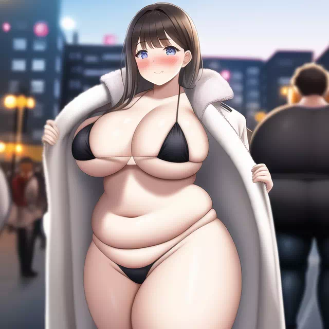 novelAI fat girl flasher