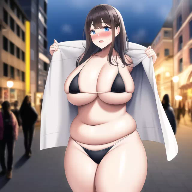 novelAI fat girl flasher