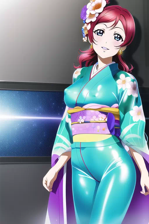 【NovelAI】Rubber kimono girl