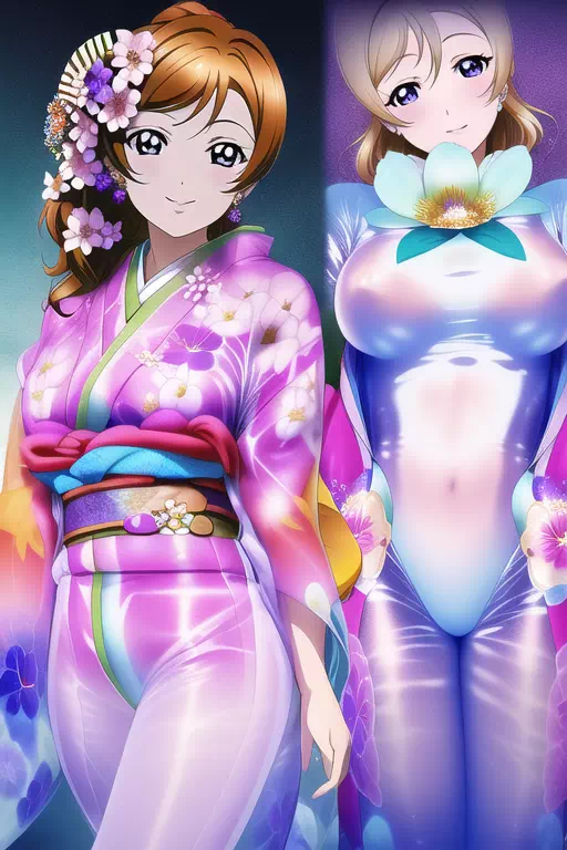 【NovelAI】Rubber kimono girl