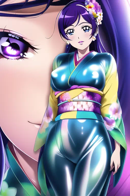 【NovelAI】Rubber kimono girl