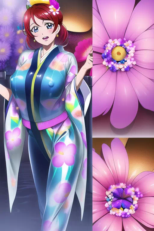 【NovelAI】Rubber kimono girl