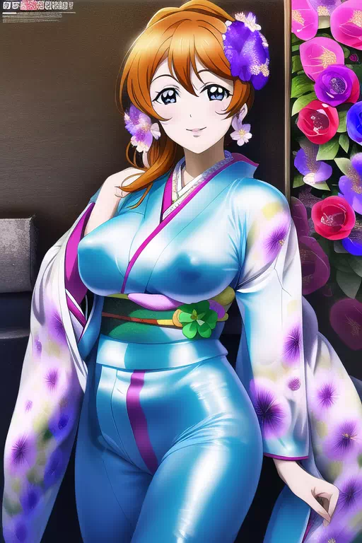 【NovelAI】Rubber kimono girl