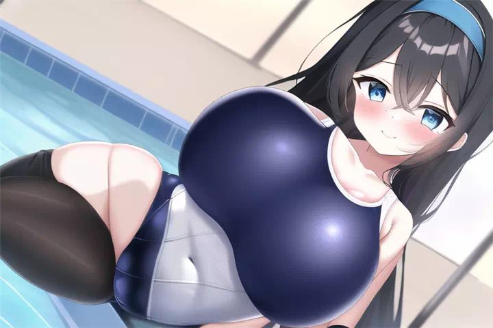 水着爆乳②(閲覧注意)