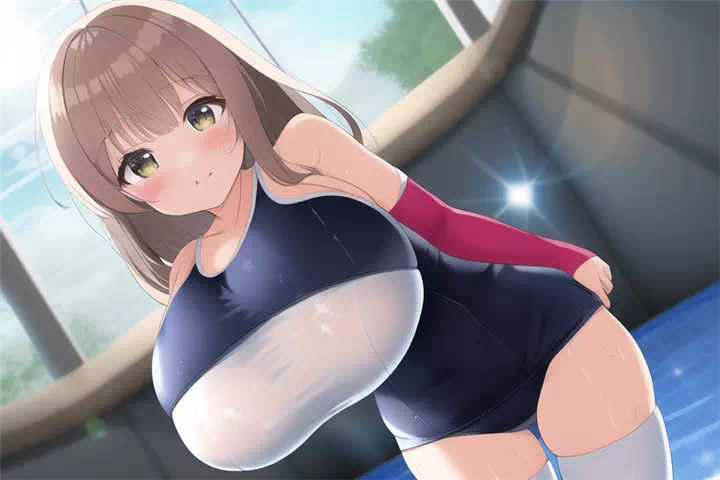 水着爆乳②(閲覧注意)