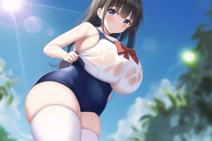 水着爆乳②(閲覧注意)