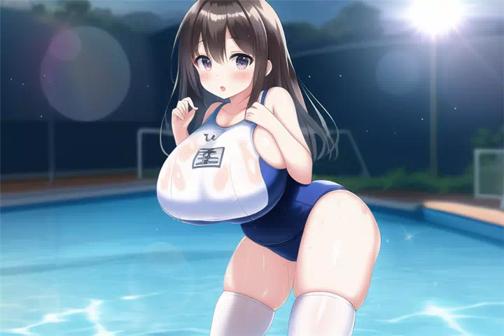 水着爆乳②(閲覧注意)