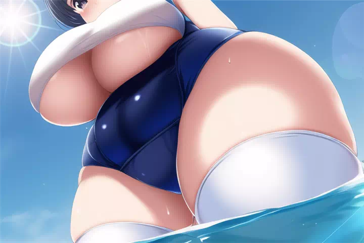 水着爆乳②(閲覧注意)