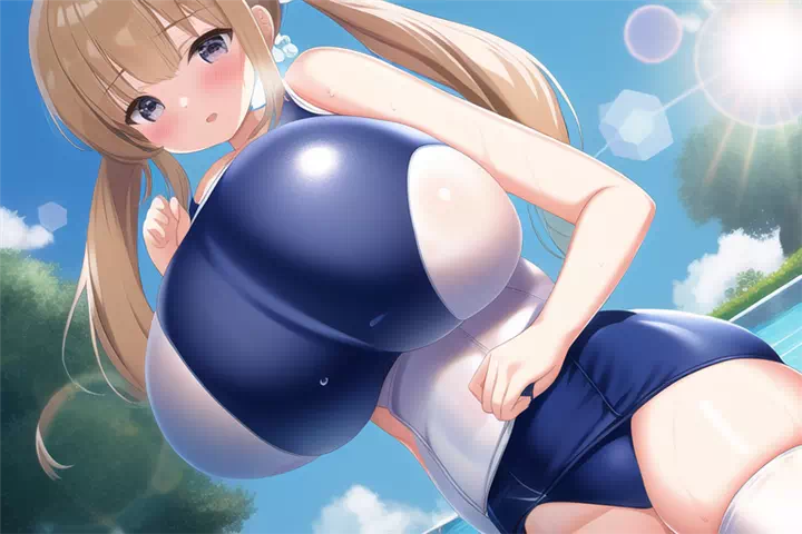 水着爆乳②(閲覧注意)