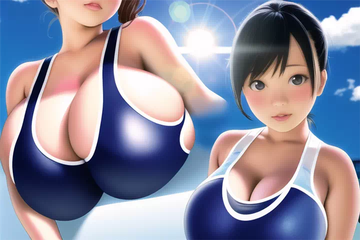 水着爆乳②(閲覧注意)