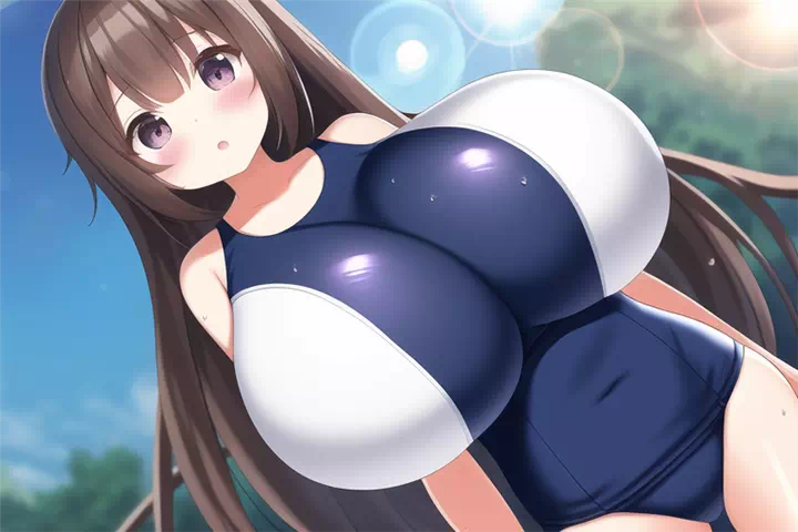 水着爆乳②(閲覧注意)