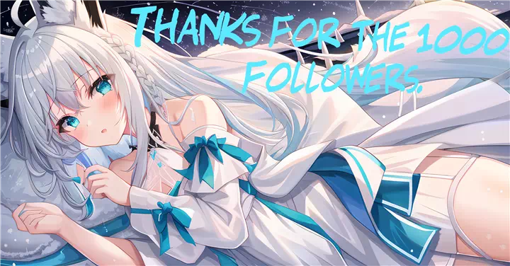 Thanks for the 1k follow, ＼（Ｔ∇Ｔ）