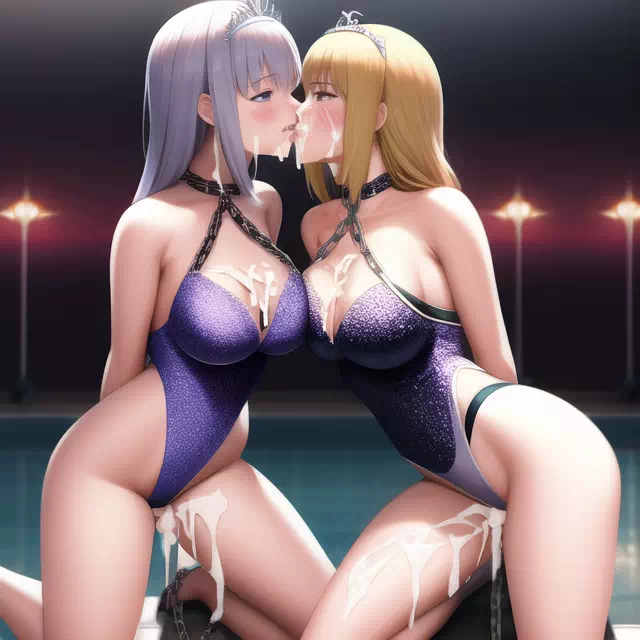 凌辱されたお姫様、百合キスをして慰め合うよう強要されてしまう??