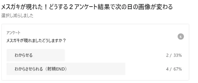 メスガキが現れた！どうする２アンケート結果