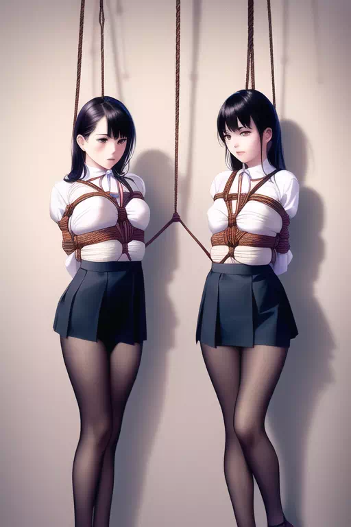 AI suspension bondage girl