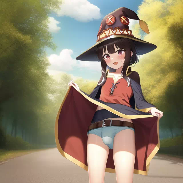 Femboy Megumin Upskirts