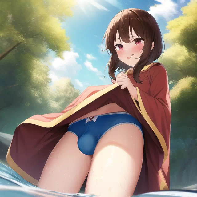 Femboy Megumin Upskirts