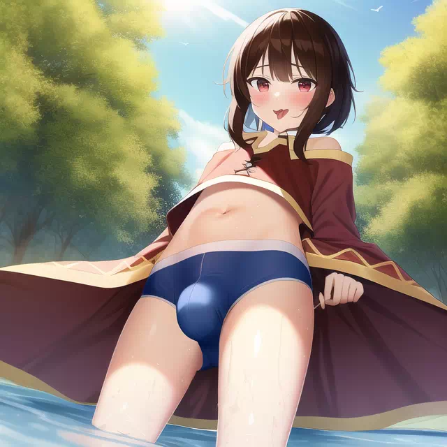 Femboy Megumin Upskirts