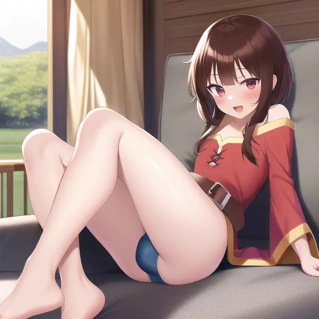 Femboy Megumin Upskirts