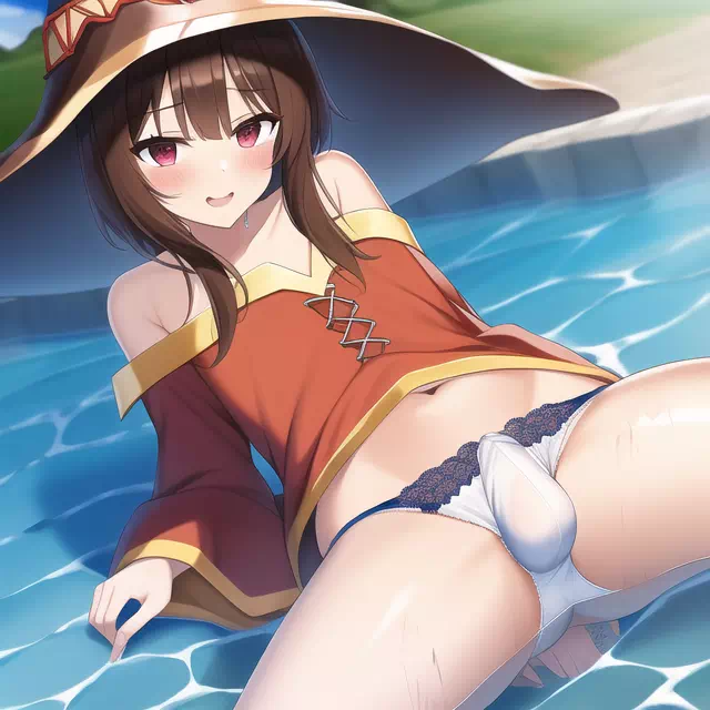 Femboy Megumin Upskirts