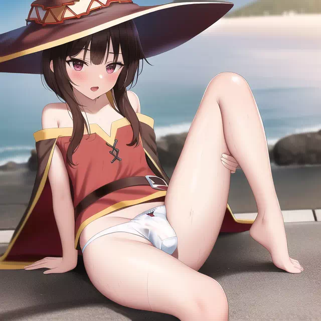 Femboy Megumin Upskirts