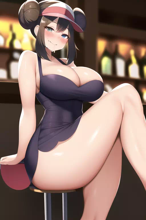AI： Drunk Rosa in a Bar Stool