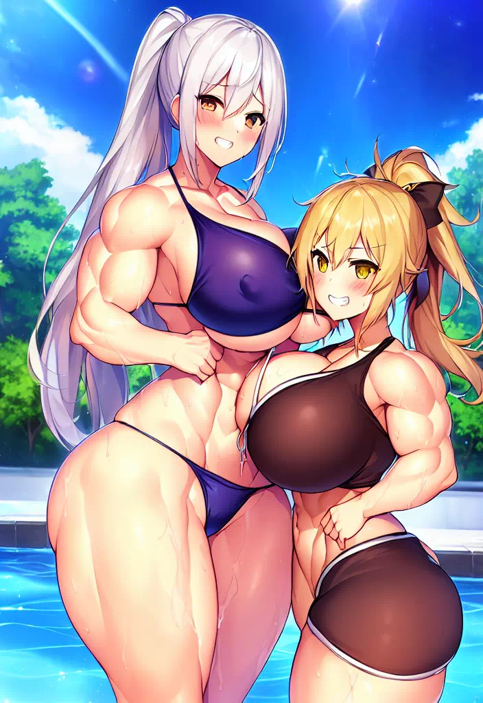 爆乳筋肉ギャルハーレム