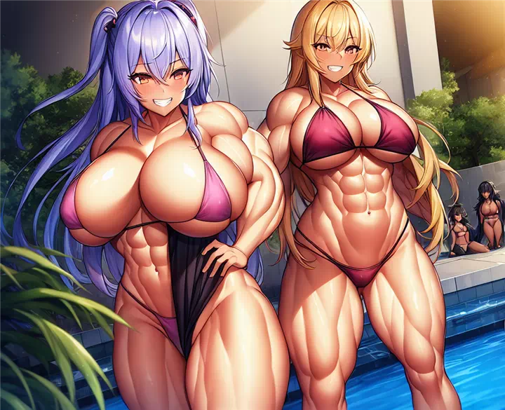 爆乳筋肉ギャルハーレム