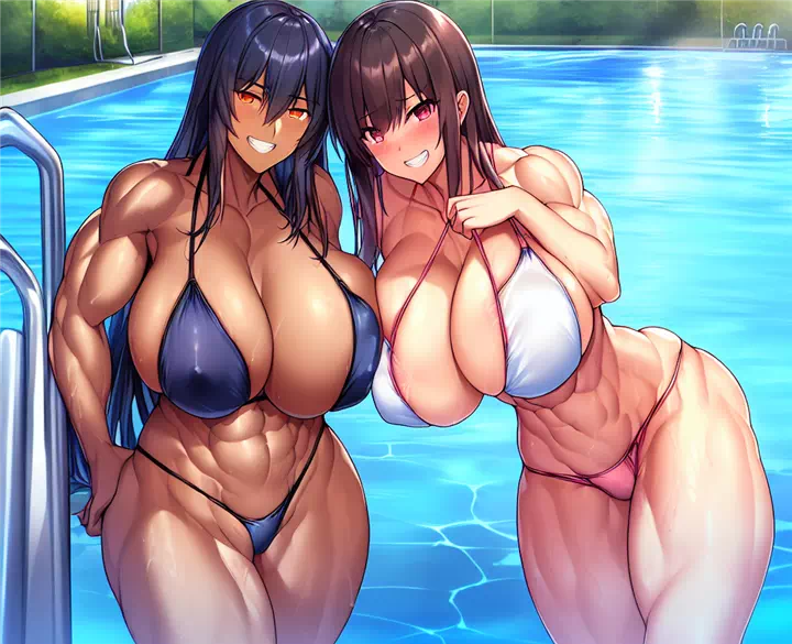 爆乳筋肉ギャルハーレム