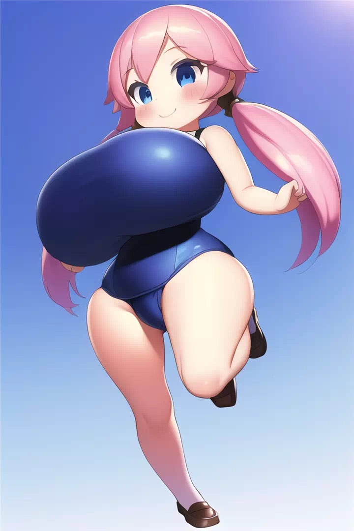 ちびキャラスク水ロリ爆乳リベンジ④