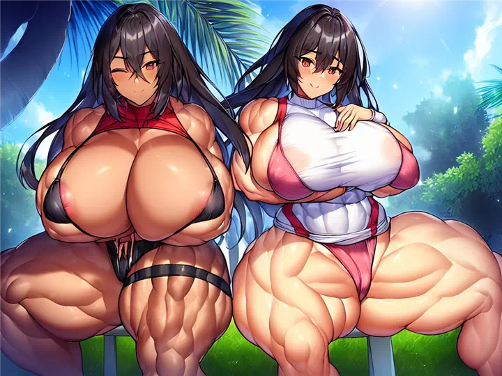 爆乳筋肉ギャルハーレム