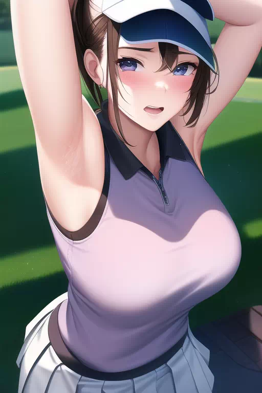 ゴルフ女子の腋