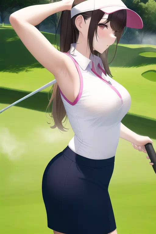 ゴルフ女子の腋