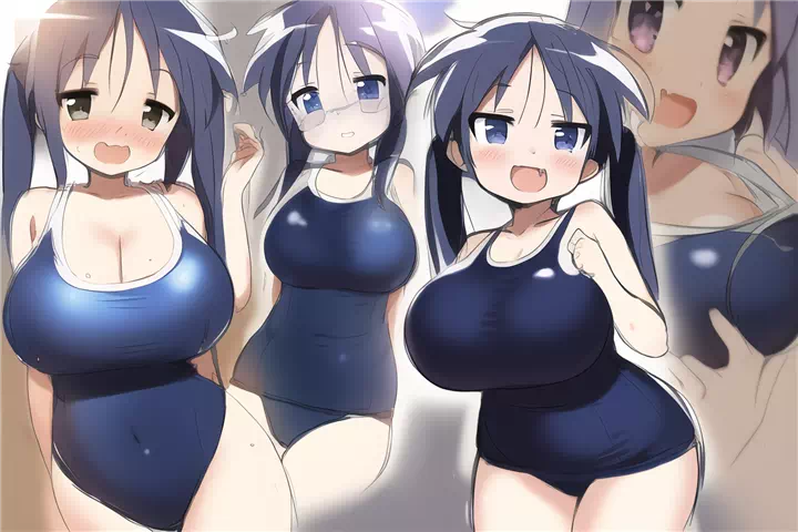 何処かで見たようなキャラのスク水爆乳詰め合わせ⑦