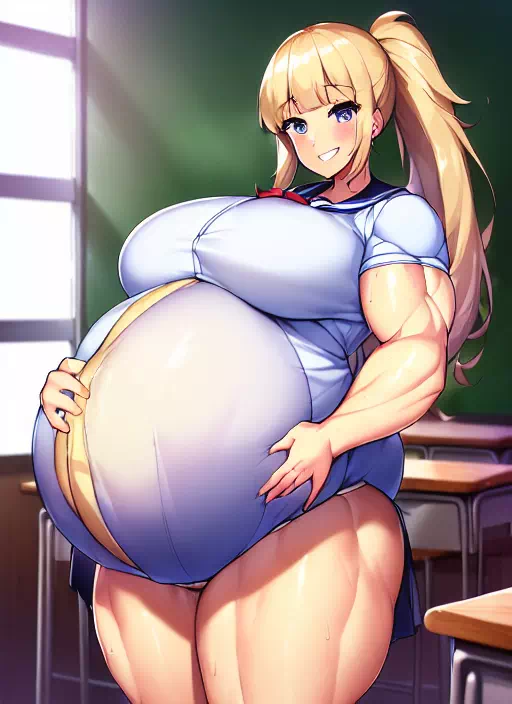 爆乳筋肉妊婦ギャル