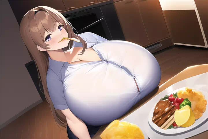 eatBBW21 ピザを食べる爆乳でぶ