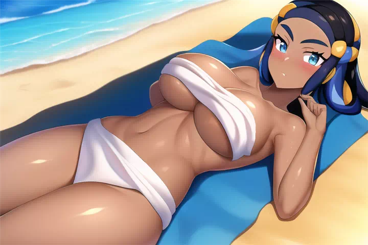 AI： Topless Sunbathing Nessa