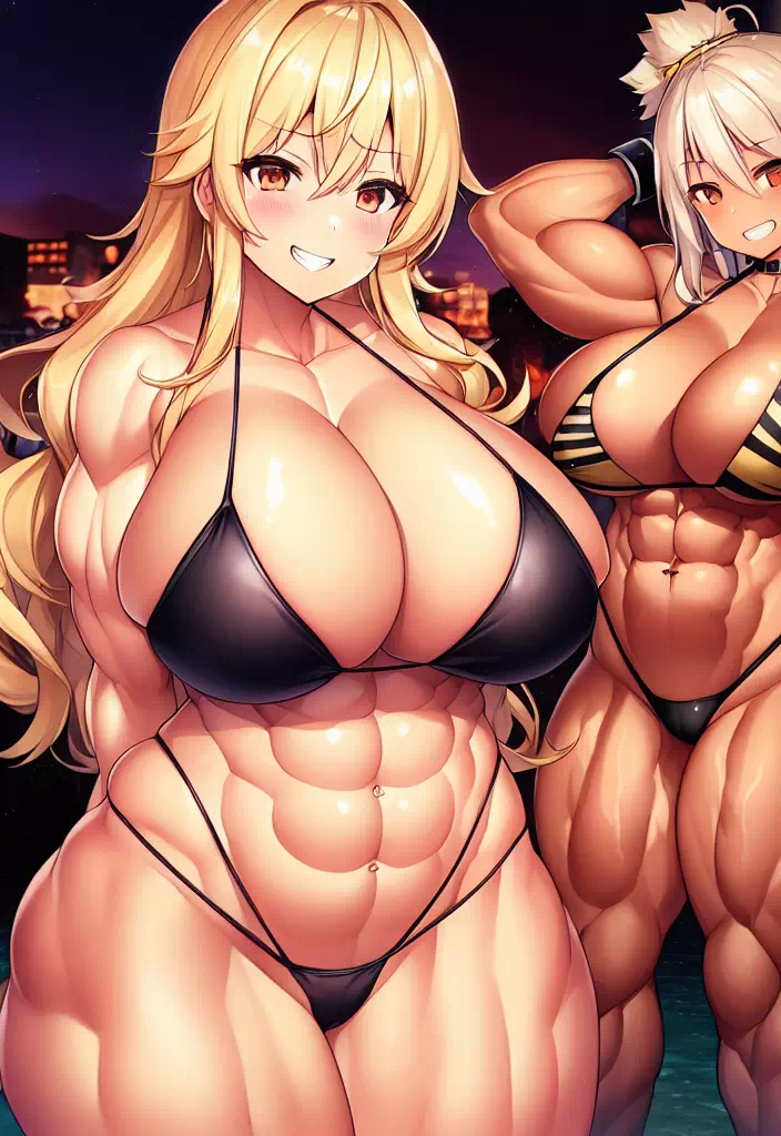 爆乳筋肉ギャルハーレム