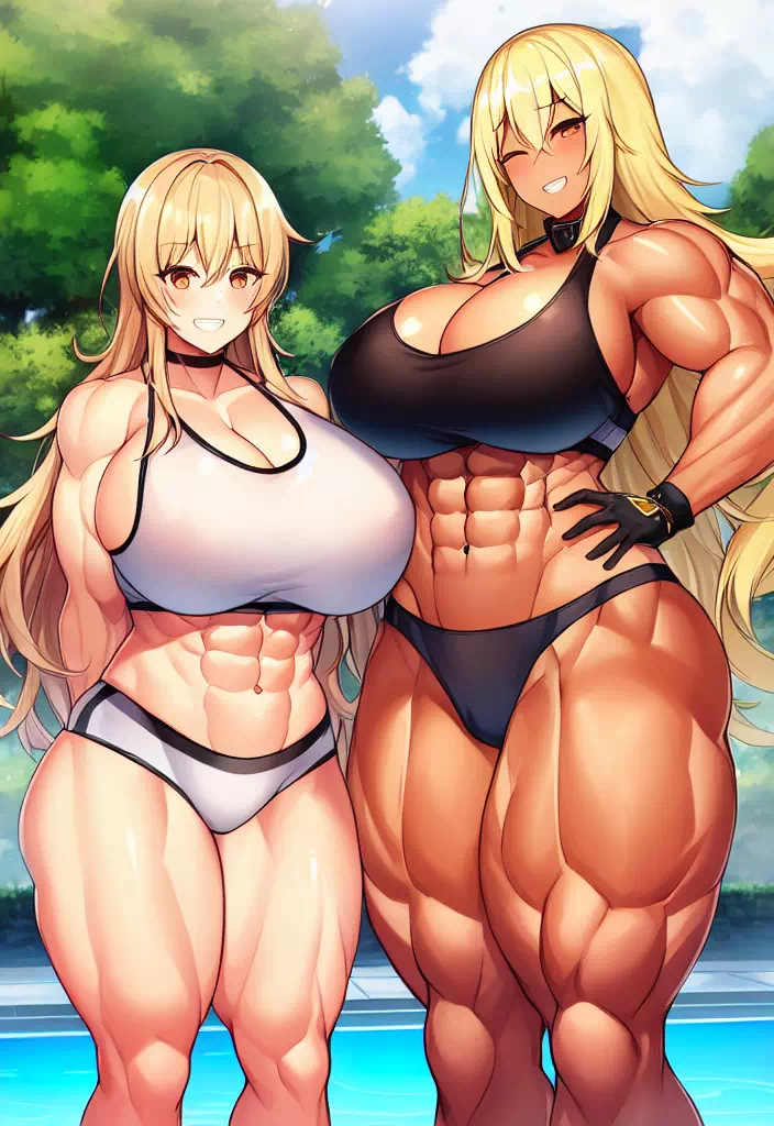 爆乳筋肉ギャルハーレム