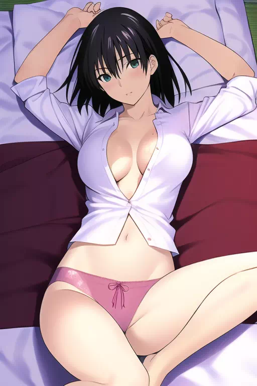 Shiki on Bed with Prosthetic Off