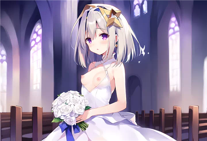 Kanata in a wedding dress iscute