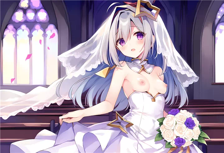 Kanata in a wedding dress iscute